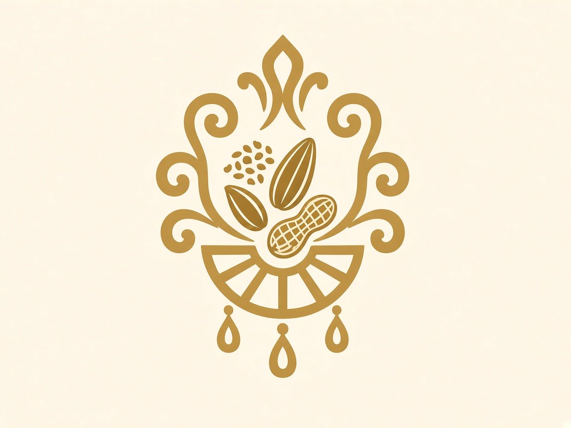 Oil seeds emblem in the MANIDEEP crest style